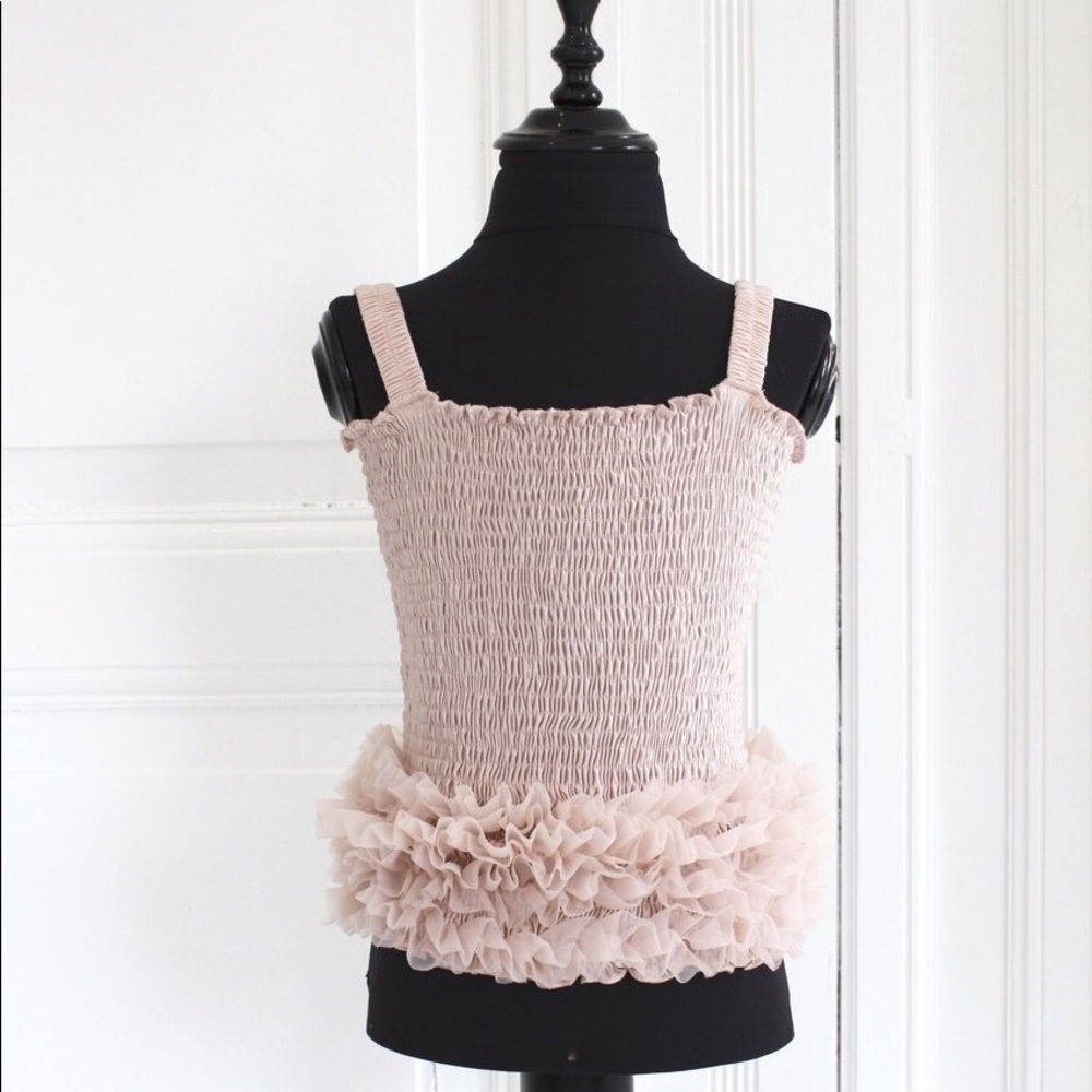 Dolly by Le Petit Tom | Pink Ruffled Kids Top | Petit
